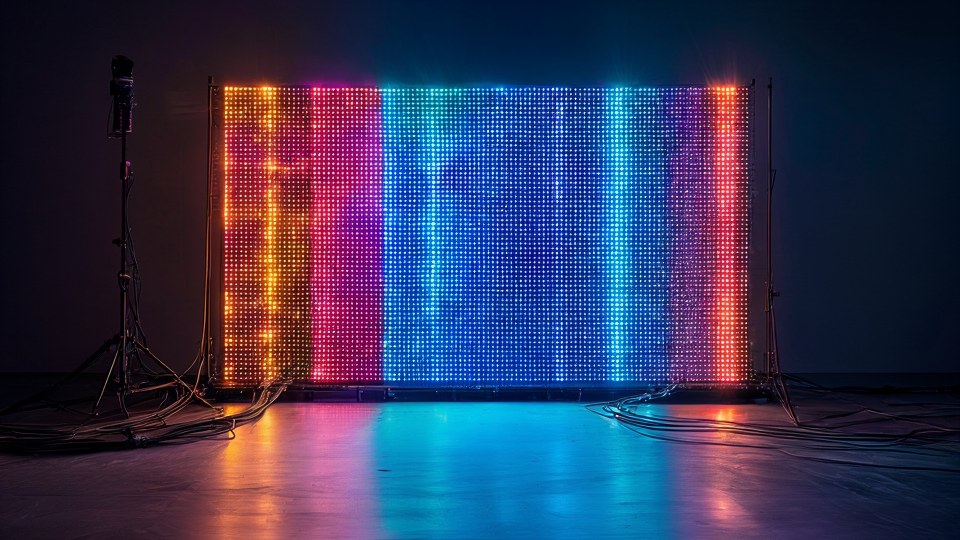 Le mur de LED du dernier projet du blog